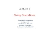 Lecture  6 String Operations