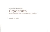 Hi-Lumi WP3 meeting Cryostats Some ideas for the new Q1 to Q3 October  22,  2013