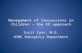 Management of Concussions in Children – the ED approach