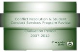 Conflict Resolution & Student Conduct Services Program Review