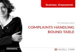 Complaints Handling  Round Table