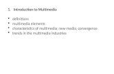 Introduction to Multimedia definitions multimedia elements