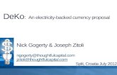 DeKo : An electricity-backed currency proposal