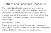 Notions and Functions (Modality)
