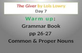 The Giver  by Lois Lowry Day 7