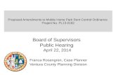 Proposed  Amendments to Mobile Home Park Rent Control Ordinance  Project No. PL13-0182