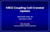 MICE Coupling Coil  Cryostat  Update