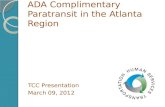 ADA Complimentary Paratransit in the Atlanta Region