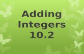 Adding Integers 10.2