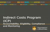 Indirect Costs Program (ICP ) Accountability, Eligibility , Compliance  and Monitoring