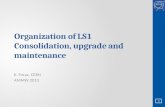Organization of  LS1 Consolidation , upgrade and maintenance