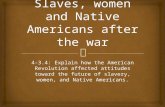 Slaves, women and Native Americans after the war