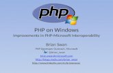 PHP on Windows Improvements in PHP-Microsoft Interoperability