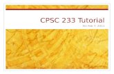 CPSC 233 Tutorial
