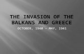 The invasion of the  balkans  and  greece