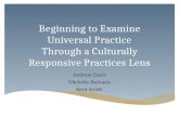 Beginning to Examine Universal Practice Through a Culturally Responsive Practices Lens
