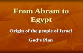 From Abram to Egypt