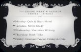 7 th  Grade Week 6 Agenda 10/8/12 – 10/12/12