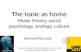 The tonic as home Music  theory ,  social psychology ,  ecology ,  culture