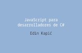 JavaScript  para  desarrolladores  de C#