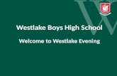 Westlake Boys  H igh  S chool Welcome to Westlake Evening