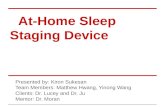 At-Home Sleep Staging  Device Progress Presentation