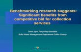 Benchmarking research suggests: Significant benefits from competitive bid for collection services