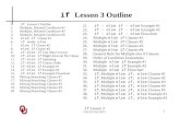 if Lesson 3 Outline