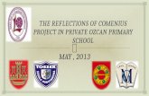 THE REFLECTIONS OF COMENIUS PROJECT IN PRIVATE OZCAN  PRIMARY SCHOOL
