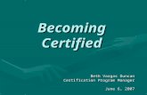 Becoming Certified