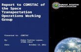 Report to COMSTAC of the Space Transportation Operations Working Group