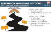 Afternoon Workshop Sections Best Practices, Inform Design, M&V