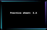 Practice sheet: 3.A