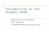 Introduction to the Stäubli RX60