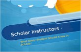 Scholar Instructors -