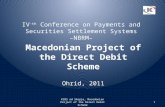IV - th Conference on Payments and Securities Settlement Systems –NBRM –
