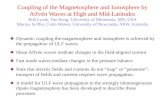 Dynamic coupling the magnetosphere and ionosphere is achieved by the propagation of ULF waves