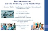 Measuring the Potential Impact  of  Health  Reform on the Primary Care Workforce