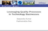 Leveraging Quality Processes In Technology Businesses