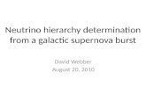 Neutrino hierarchy determination from a galactic supernova burst