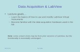 Data Acquisition & LabView