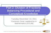 Part 2: Division of Fractions Balancing Procedural and Conceptual Knowledge