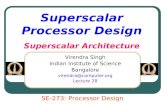 Superscalar Processor Design Superscalar Architecture