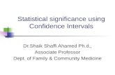 Statistical significance using Confidence Intervals