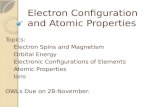 Electron Configuration and Atomic Properties