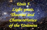 Unit  5 Light years, Theories and  Characteristics of the  Universe