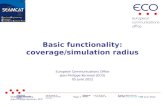 Basic  functionality: coverage/simulation radius