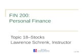 FIN 200:  Personal Finance