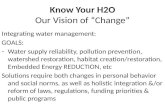 Know Your H2O Our Vision of “Change”