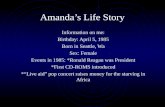 Amanda’s Life Story